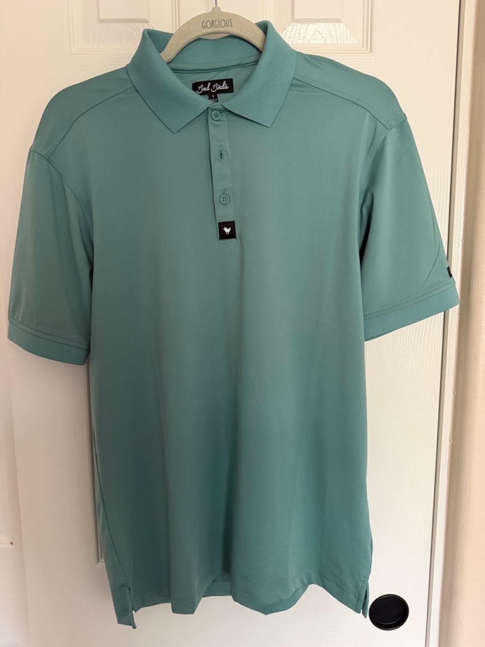 Bad Birdie Teal Green Performance Polo
